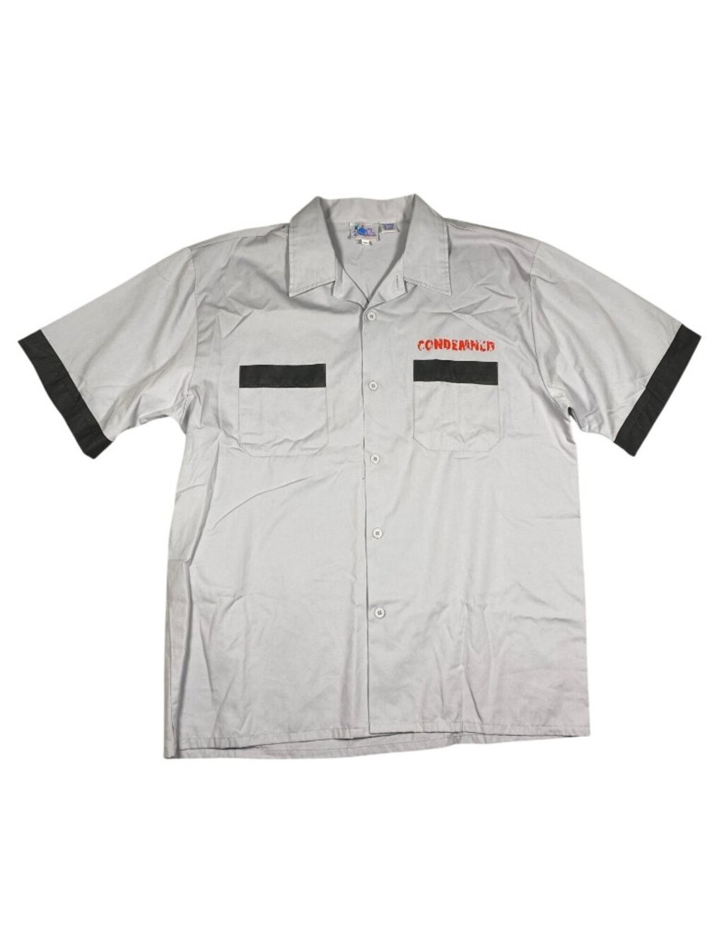 Disneyland Resort Tower Of Terror Condemned Shirt XL Gray Button-Down Cast Membe